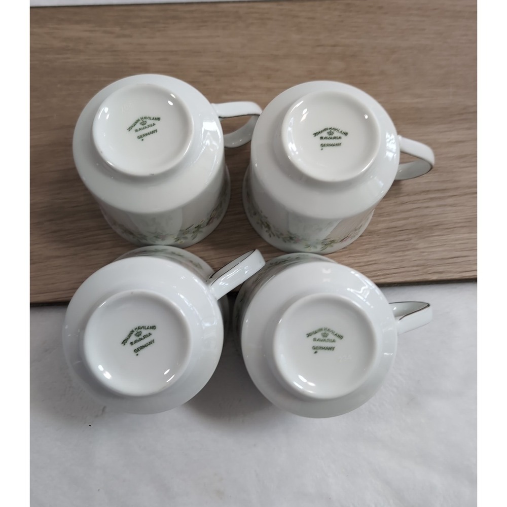 Johann Haviland Forever Spring Coffee Cups Set 4 Bavaria‎ Germany Floral 80s - Picture 4 of 9